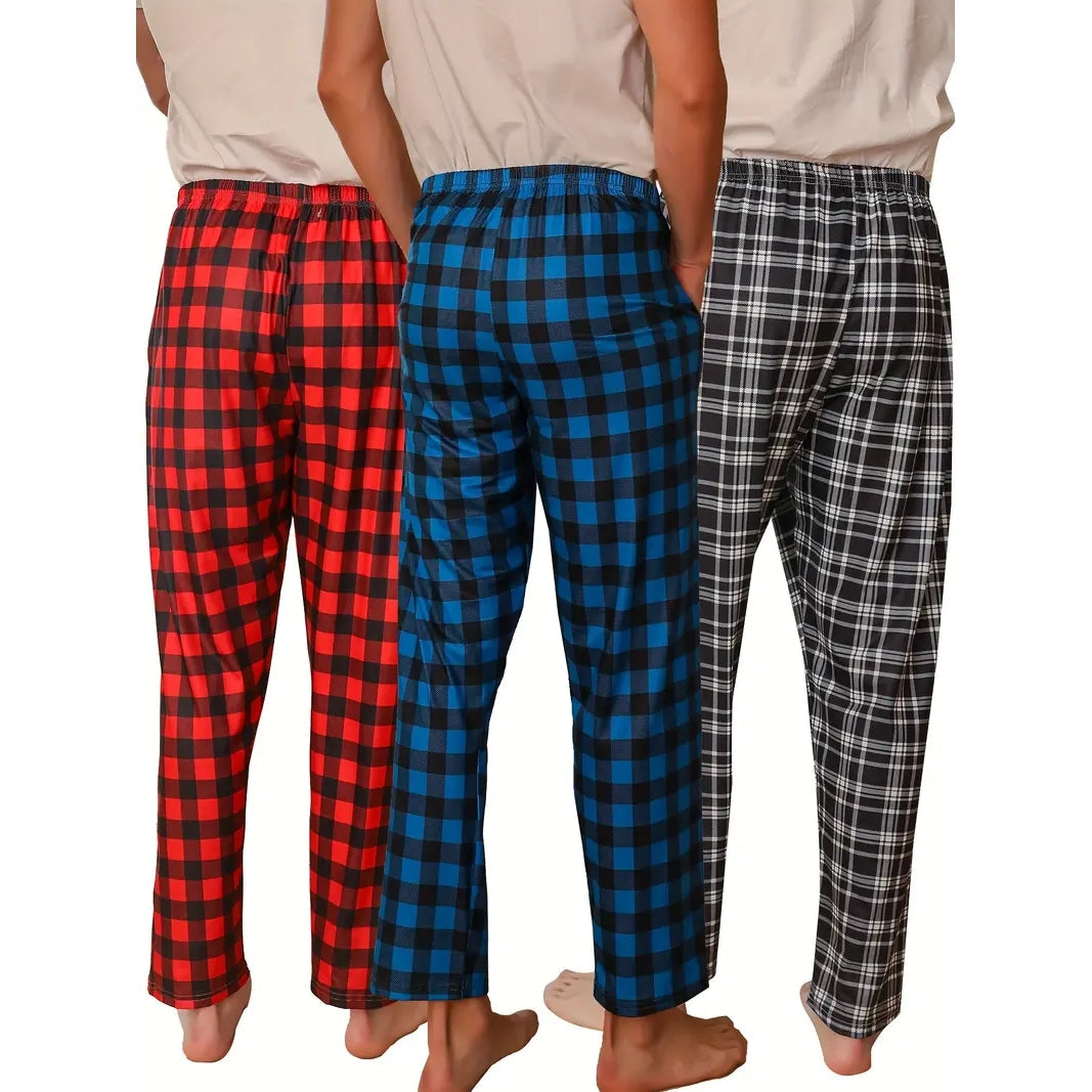 3-Piece: Mens Pajama Pants Loungewear Sleepwear Clearance 2025 Unisex