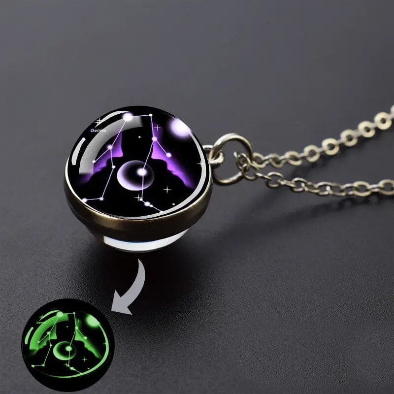 Glow-in-the-Dark Zodiac Pendant Necklace Many Kinds Of Sale Online