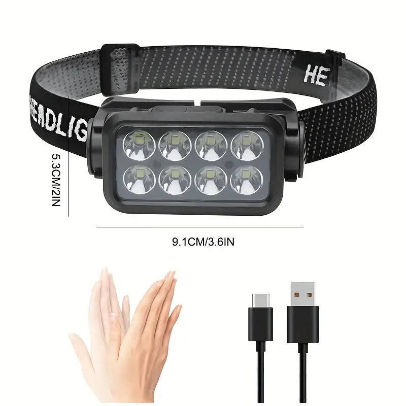 Ultra-Bright Rechargeable Headlight with 6 Modes LED Headlamp Free Shipping Best Store To Get