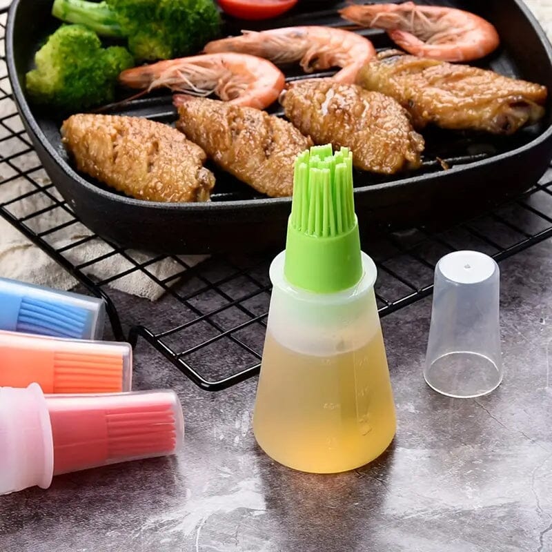 Portable Silicone Oil Bottle with Brush Discount Recommend