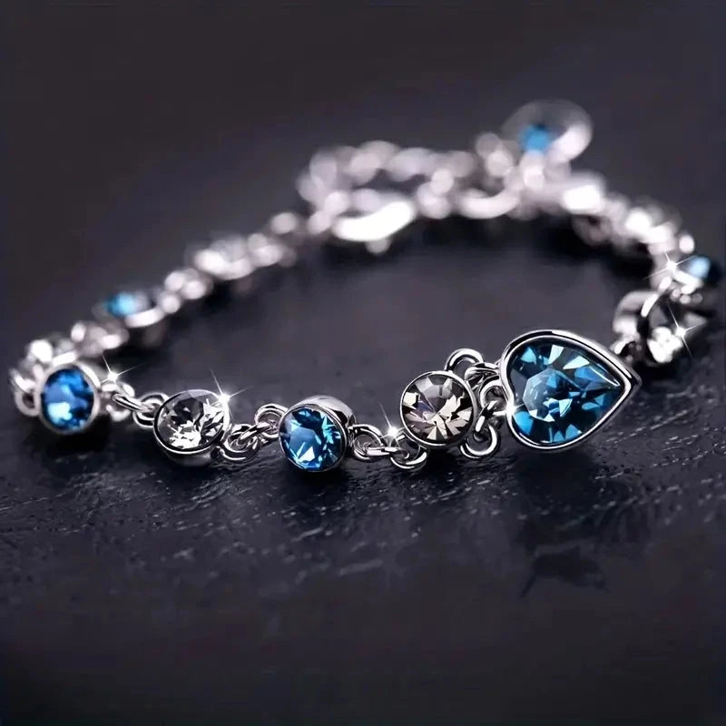 Stunning Heart Of Ocean Rhinestone Bracelet For Girls Free Shipping Get To Buy