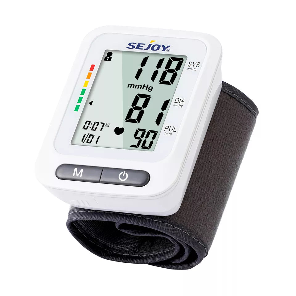 SEJOY Wrist Blood Pressure Monitor Automatic Digital Cuff Heart Rate BP Machine Countdown Package Cheap Online