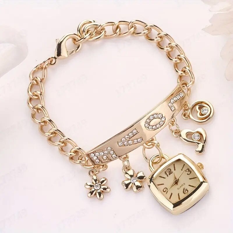 Women's Love Alphabet Bracelet Alloy Quartz Watch Outlet Low Pice Fee Shipping