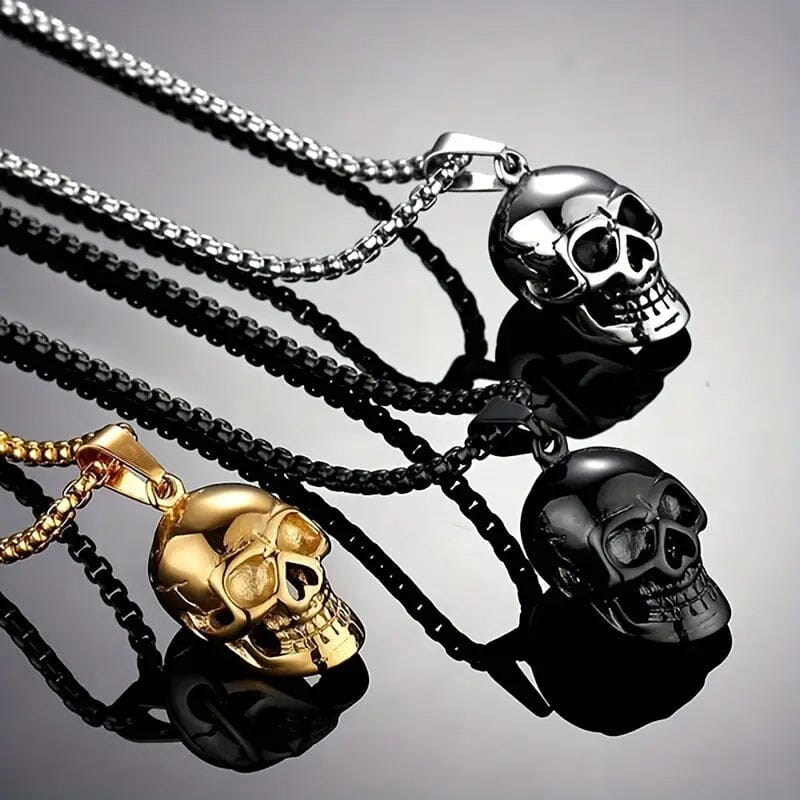 Men's Titanium Steel Skull Necklace Outlet Official Site