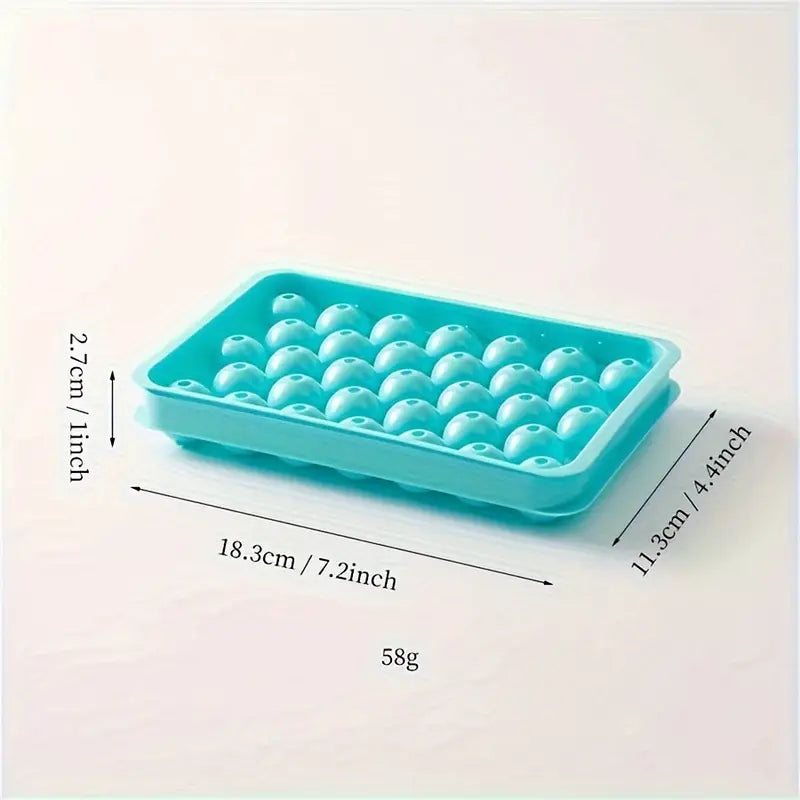 33 Round Shape Ice Cube Maker Tray Official