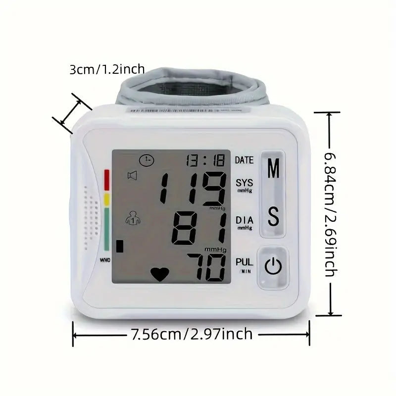 Wrist Blood Pressure Monitor with LCD Display, Adjustable Cuff with Irregular Heartbeat Detection Cheap Free Shipping