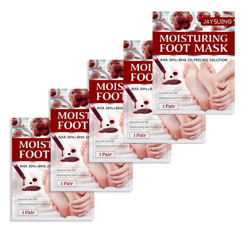 5-Pack: JAYSUING AHA 30% BHA 2% Peeling Solution Foot Mask Order Cheap Pice