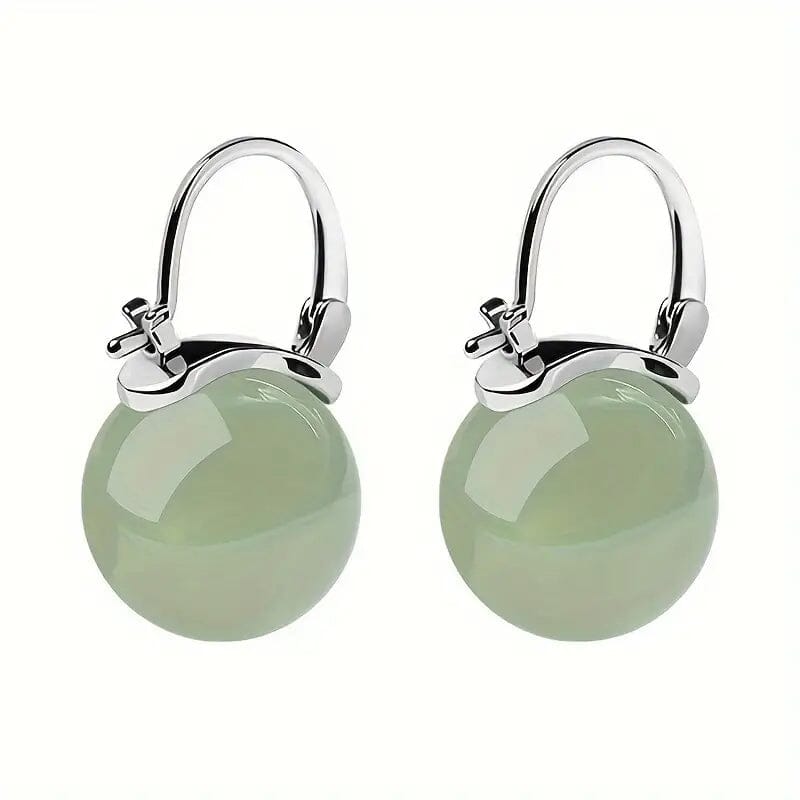 Artificial Jade Temperament Earrings Reliable Sale Online