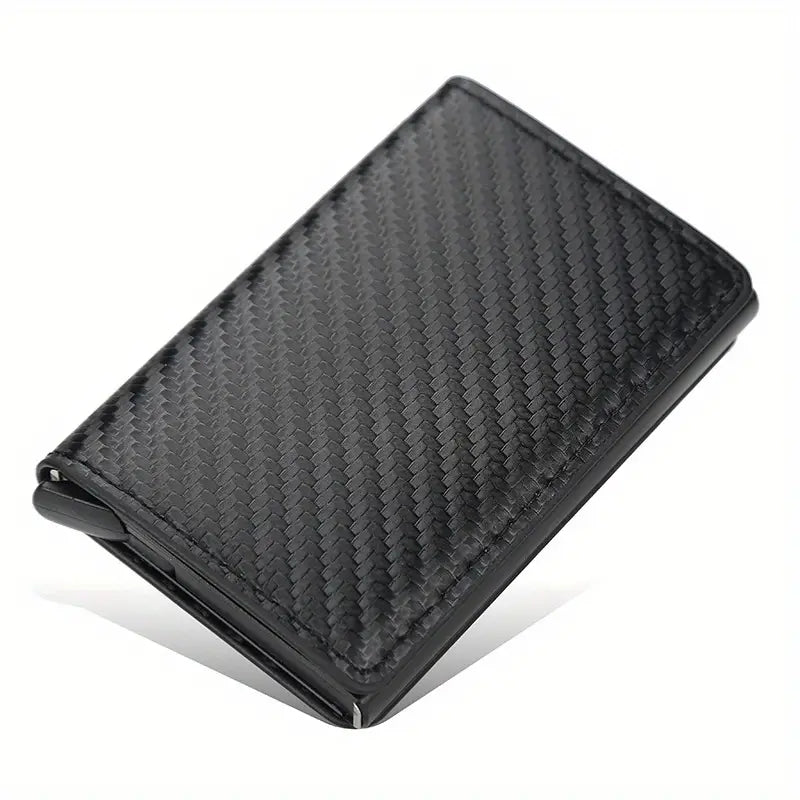 Carbon Fiber Credit Card Holder RFID Blocking, Slim Pop Up Minimalist Wallet Sale In China