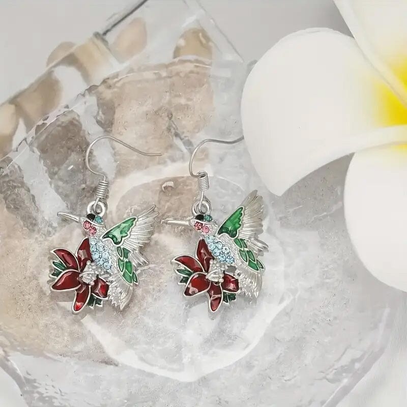 Stylish Hummingbird and Saffron Earrings For Sale Cheap Online