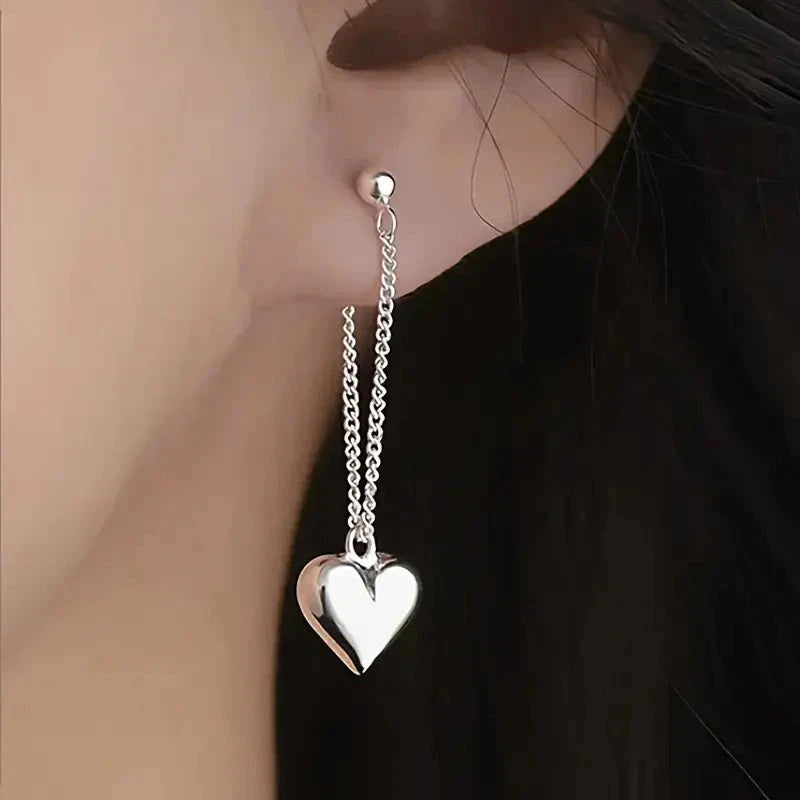 Heart-Shaped Dangle Earrings Discount Cheap