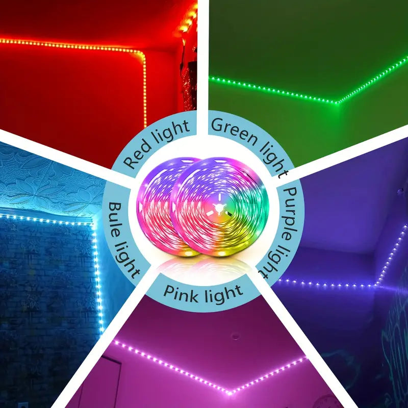 150FT Smart Led RGB LED Lights Music Sync Color Changing Light with App Tumblr