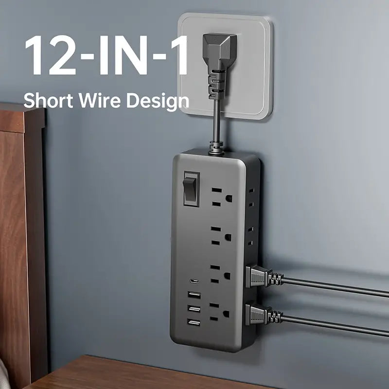 12-in-1 Power Socket with 8 AC sockets, 3 USB ports and 1 Type-C Interface Where To Buy Low Pice