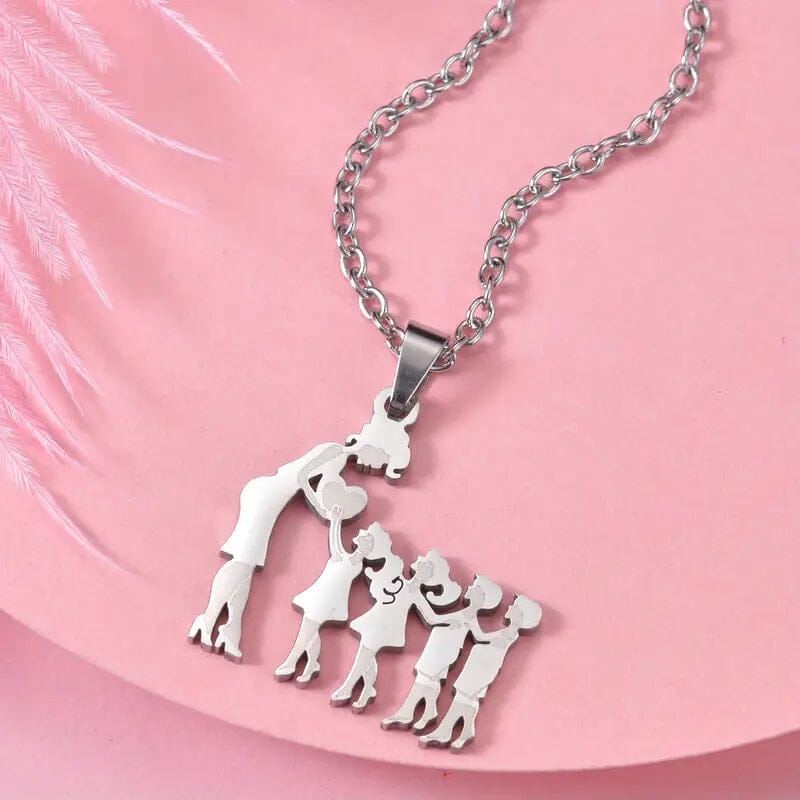 Stainless Steel Heartfelt Mother-Daughter-Son Necklace Best Store To Get Sale Online