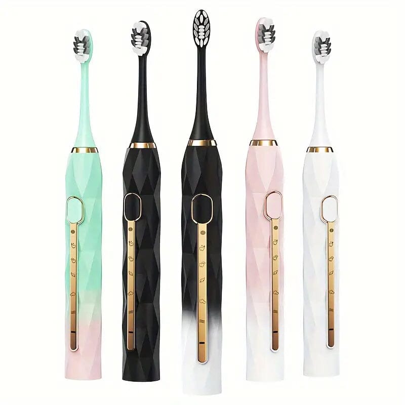 Waterproof USB Rechargeable Electric Toothbrush with 10 Replaceable Toothbrush Heads, Charger and Case Sale Affordable