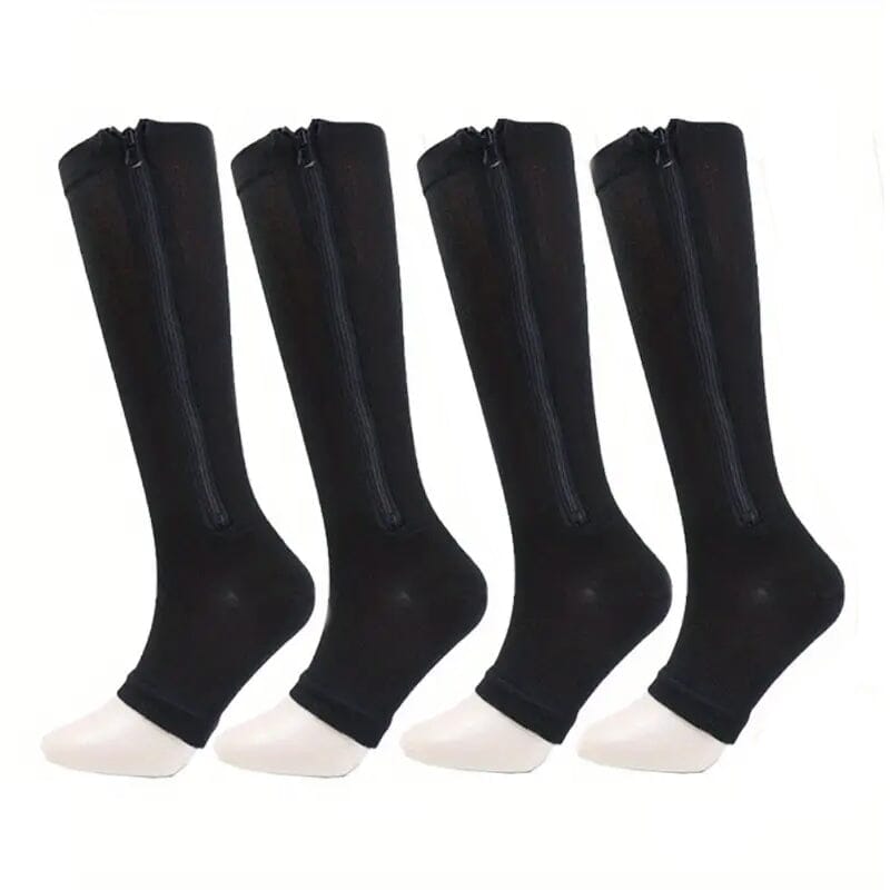 2-Pairs: Women's Open Toe Sports Compression Socks Outlet Store Cheap Pice