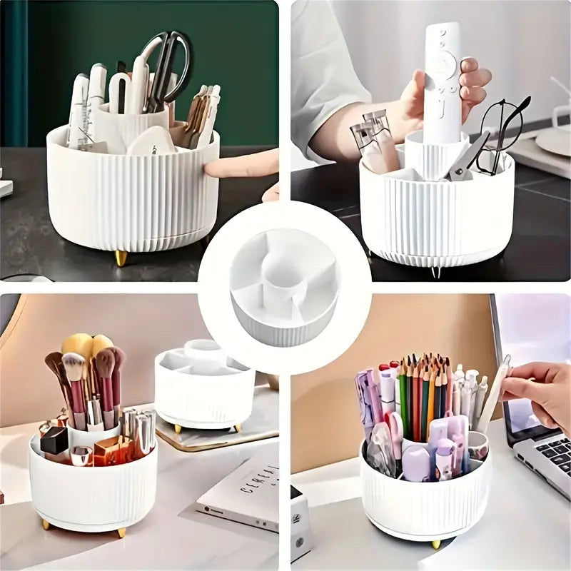 360° Rotating Makeup Organizer Holder for Brushes, Lipsticks, Skin Care & More Discount Inexpensive