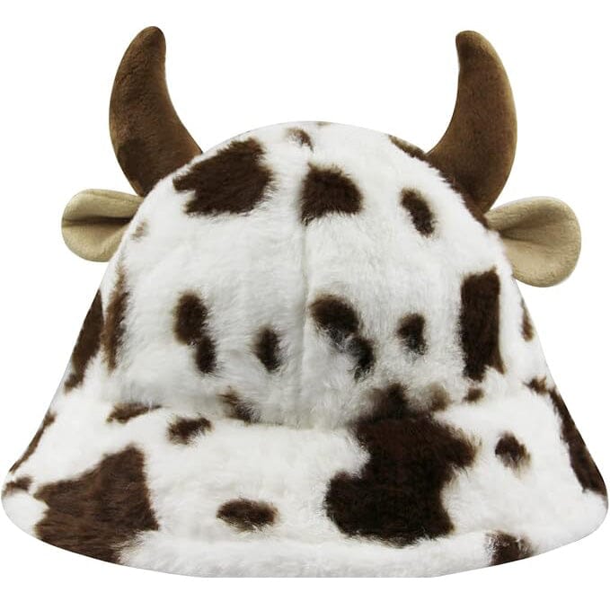 Cute Cow Print Fuzzy Bucket Hat Good Selling Cheap Pice