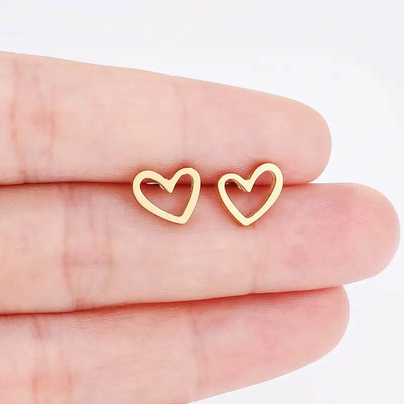 Love Stud Alloy Heart Earrings Wiki For Sale