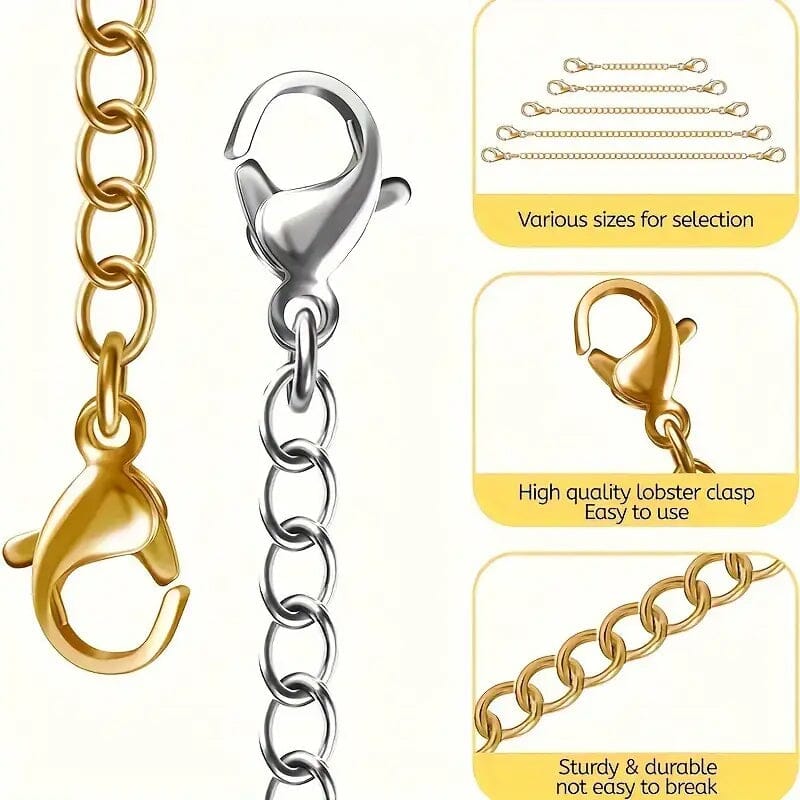 10-Pieces: Stainless Steel Chain Extender Online Online Original