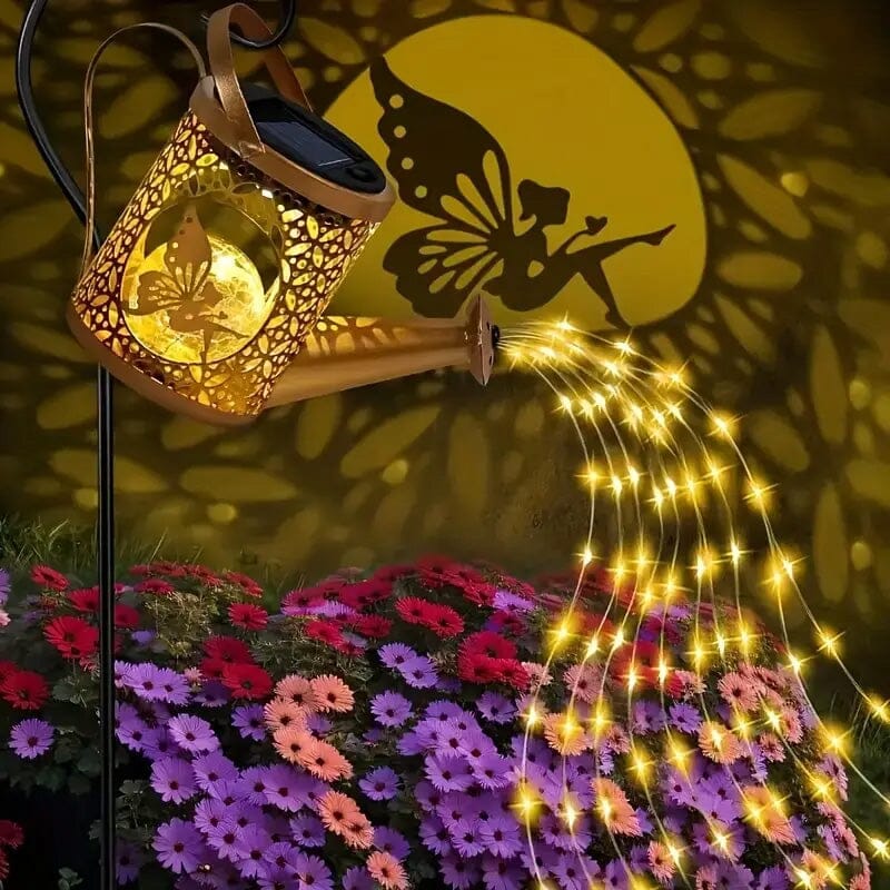 LED Watering Can Fairy Teapot Solar String Lights Authentic For Sale