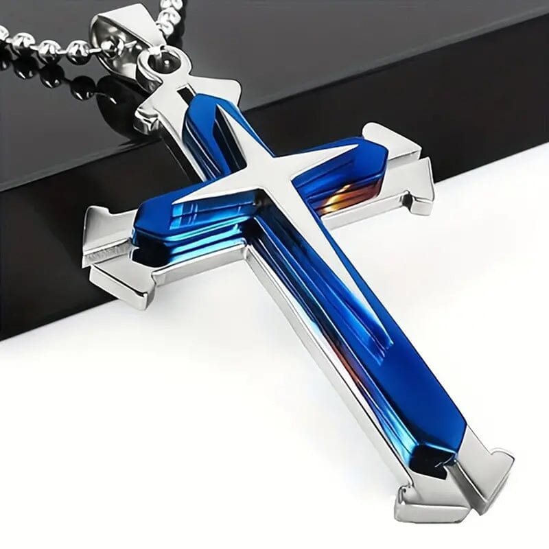 Men's Fashion Cross Dominance Guardian Multi Layer Necklace Cheap Low Shipping