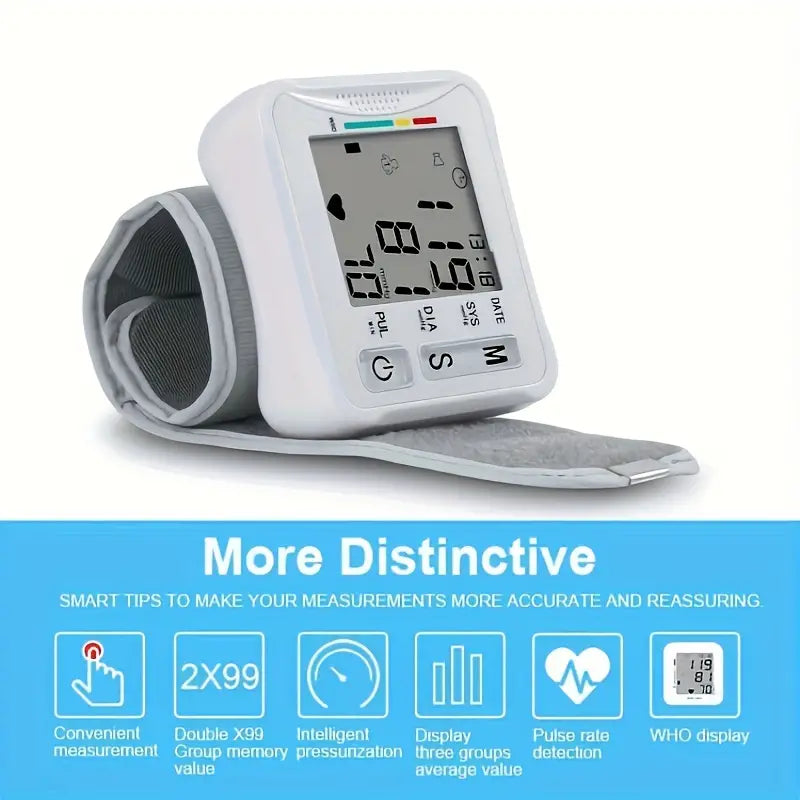 Wrist Blood Pressure Monitor with LCD Display, Adjustable Cuff with Irregular Heartbeat Detection Cheap Free Shipping