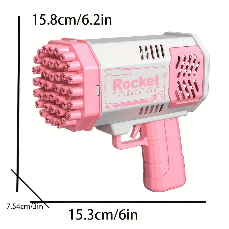 Portable Handheld Automatic Electric 40 Holes Rocket Launcher Bubble Gun with LED Light Outlet Footlocker Finishline