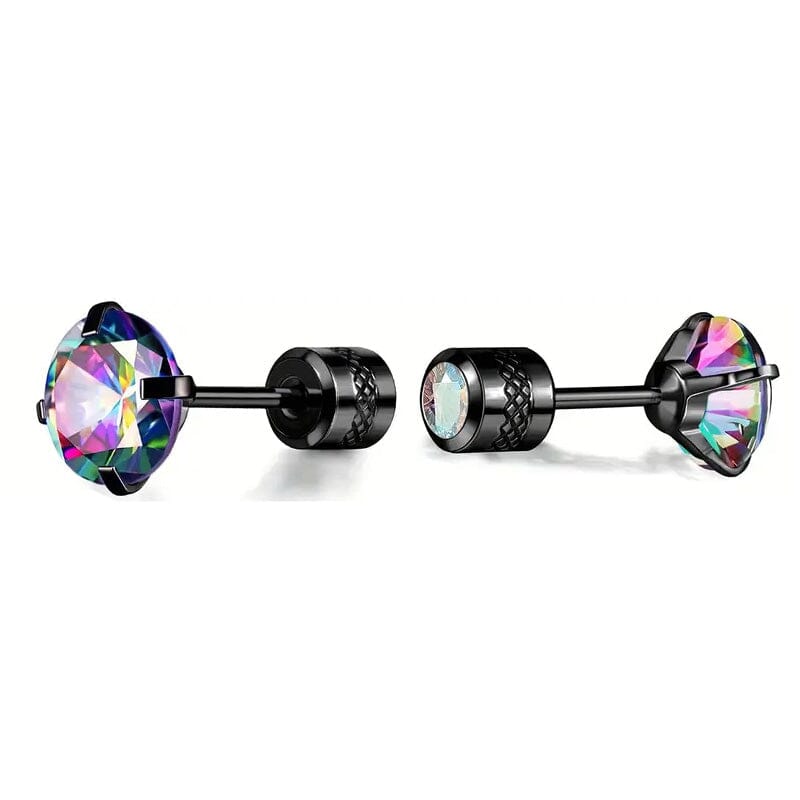 Cubic Zirconia Screw Back Stainless Steel Stud Earrings Buy Cheap Great Deals