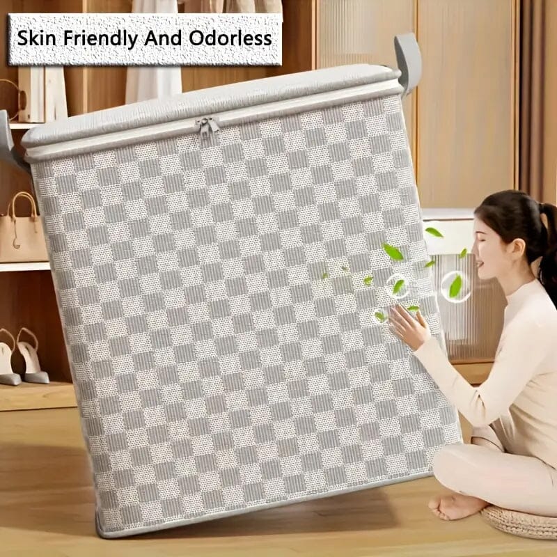 Checkerboard Canvas Portable Storage Box Clearance Reliable