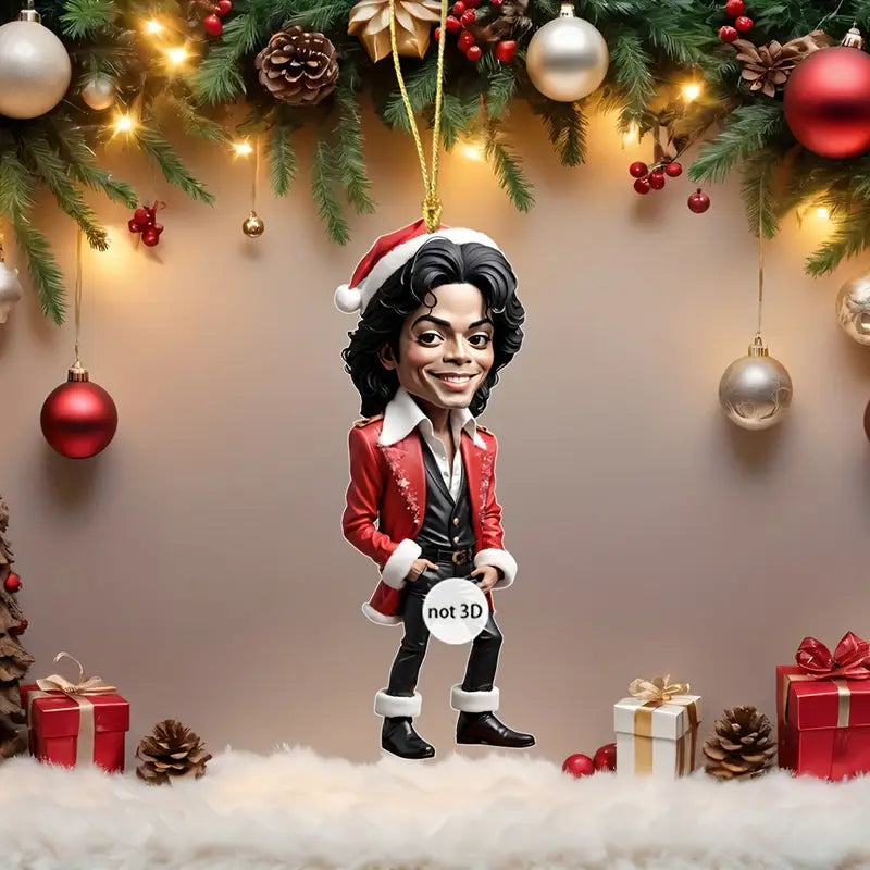 Acrylic Musician Caricature Ornament with Santa Hat Shipping Outlet Store Online