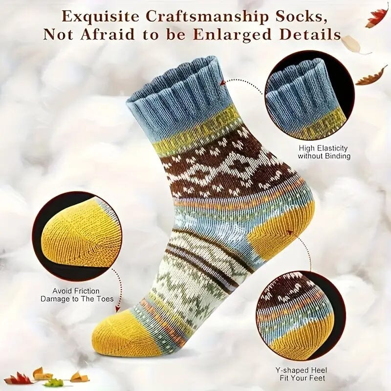 5-Pairs: Women's Comfortable and Warm Crew Socks Free Shipping Low Cost