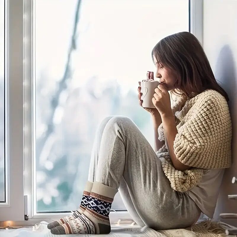 5-Pairs: Women's Comfortable and Warm Crew Socks Free Shipping Low Cost