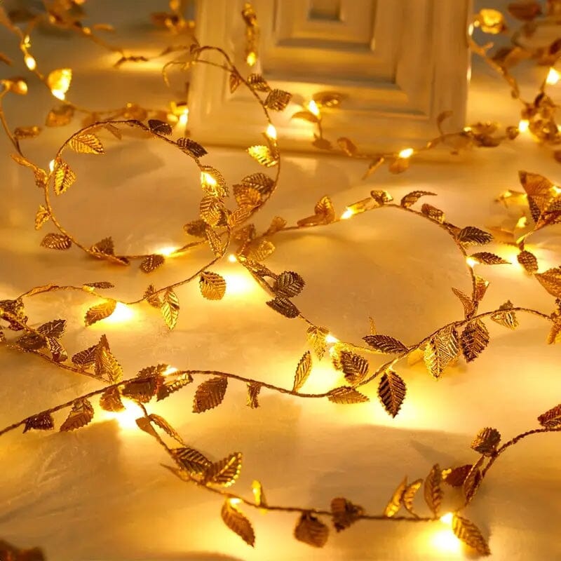 20 LED Golden Leaf Fairy Lights Sale Recommend