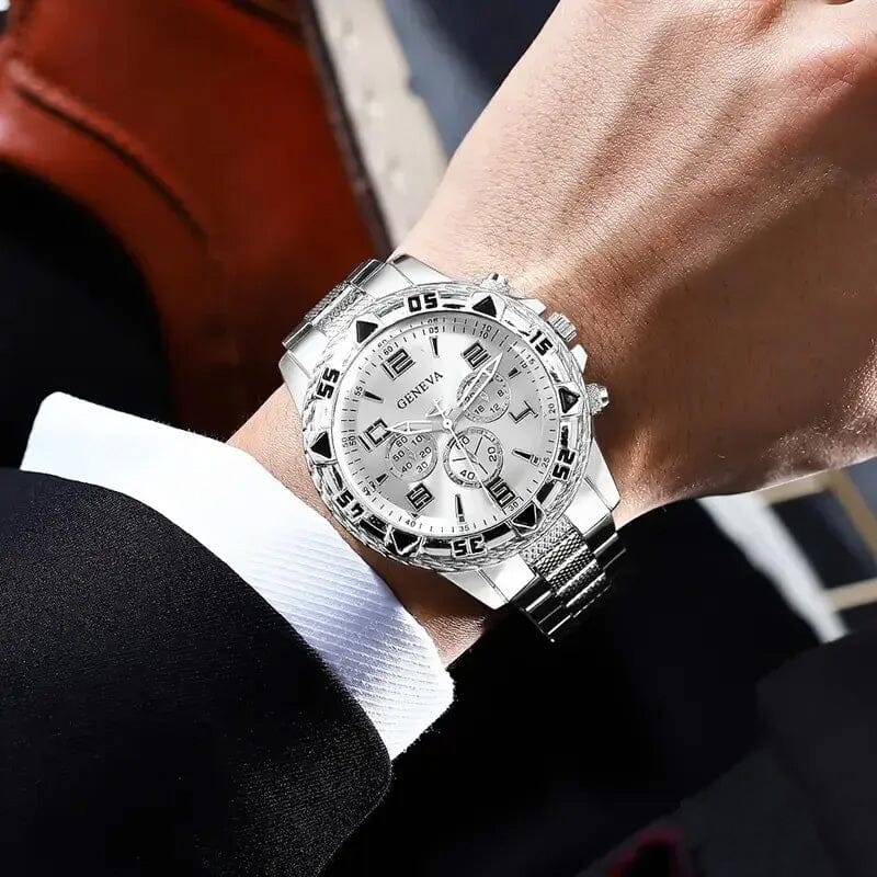 2-Pieces: High-End Fashion Handsome Quartz Wrist Watch Free Shipping Comfortable