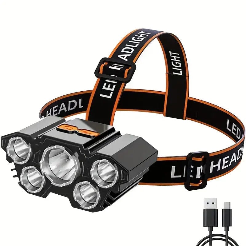 5 LED Headlamp High Lumens Super Bright Outdoor Headlight Sale Best Wholesale