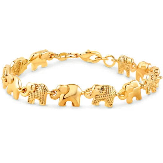 18K Gold Elephant Bracelet For Women 8 Visit For Sale