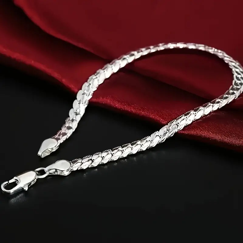 Gleaming Treasure Elegant 925 Sterling Silver Bracelet Outlet Big Discount