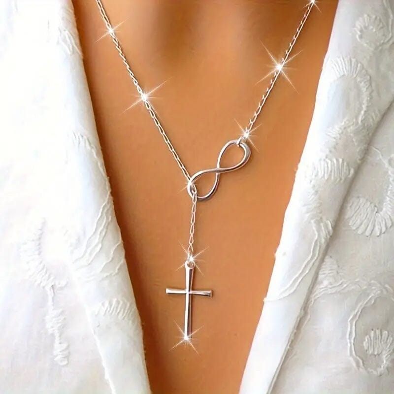 Chic Vintage-Inspired Infinity Cross Pendant Necklace Clearance How Much