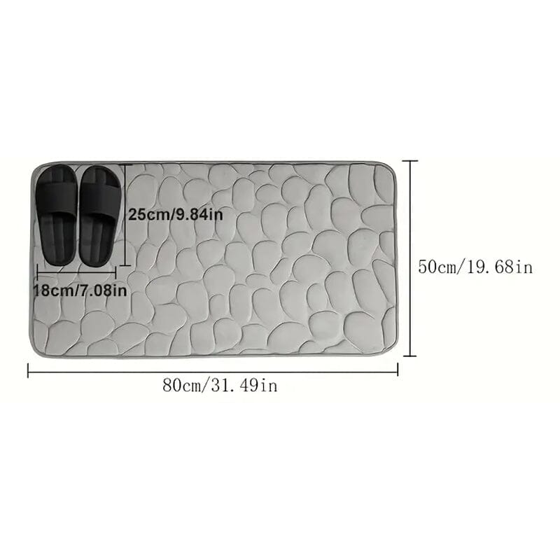 Memory Foam Bath Rug with Cobblestone Embossment Limited Edition