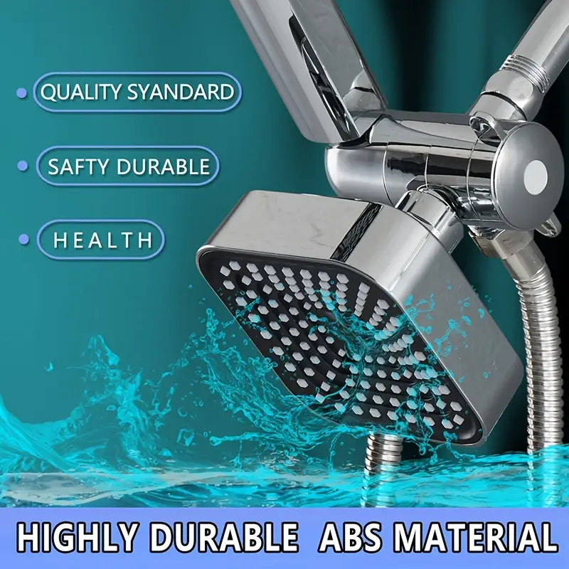 2-in-1 Handheld & Rainfall Shower Head Set with Long Hose and T-Valve Cheap Sale Visit New