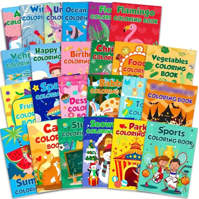 24-Pack: Small Coloring Books For Kids Ages 4-12 Clearance Extremely