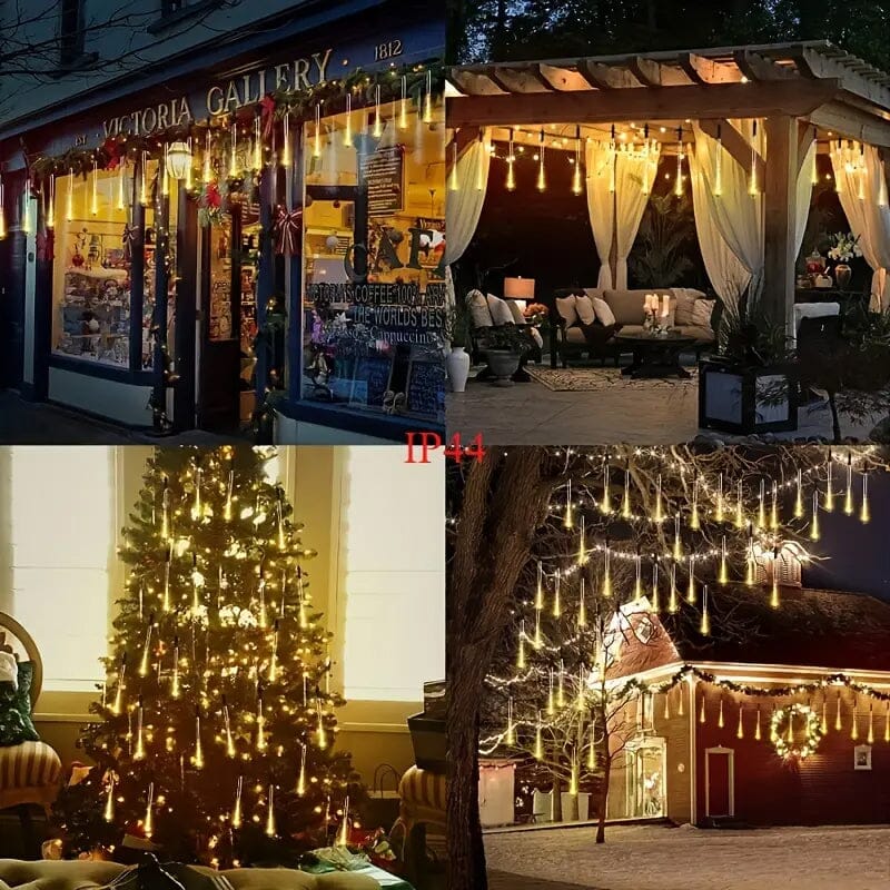 Icicle Snowfall Meteor Shower Outdoor Lights Free Shipping Exclusive