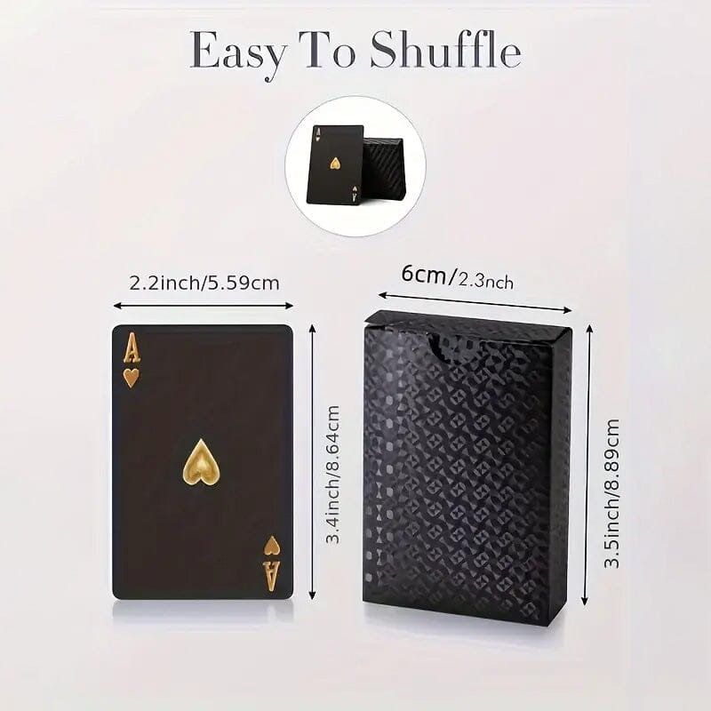 Black Golden Foil Poker Playing Cards Outlet Fashionable