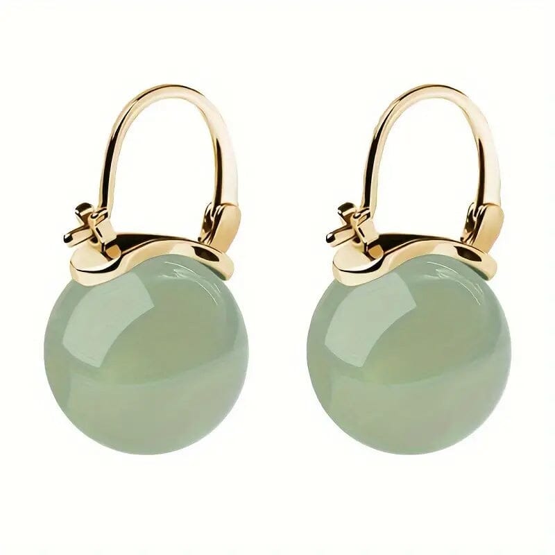 Artificial Jade Temperament Earrings Reliable Sale Online