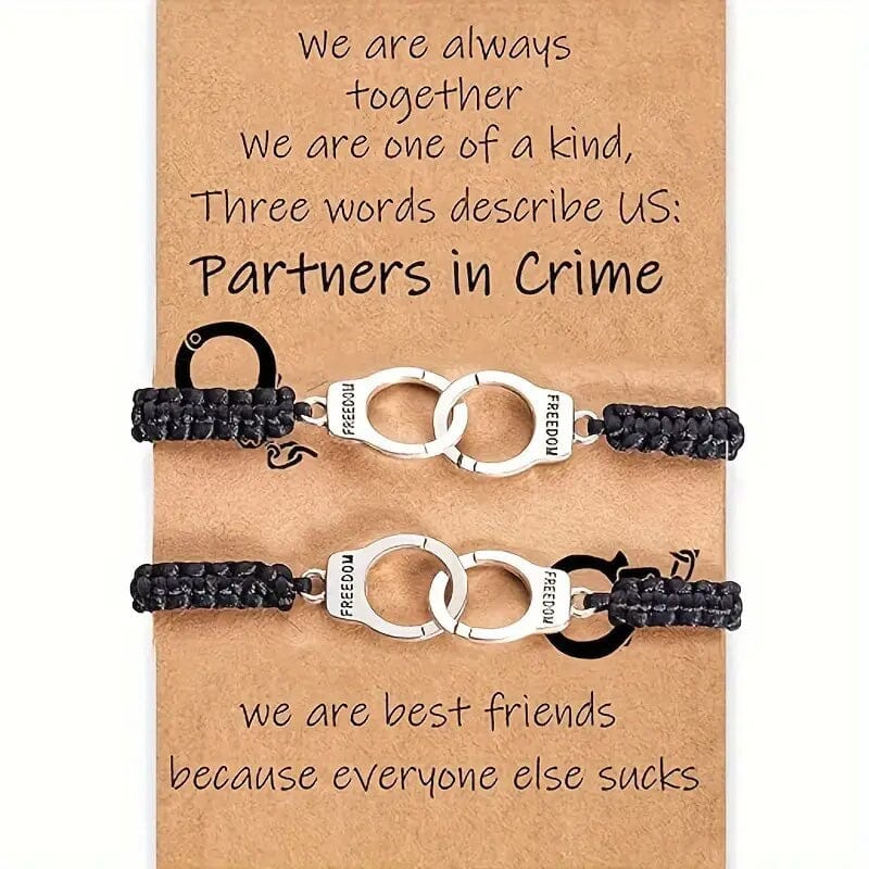 2-Pieces: Classic Vintage Handcuff Charm Friendship Bracelets Outlet Find Great