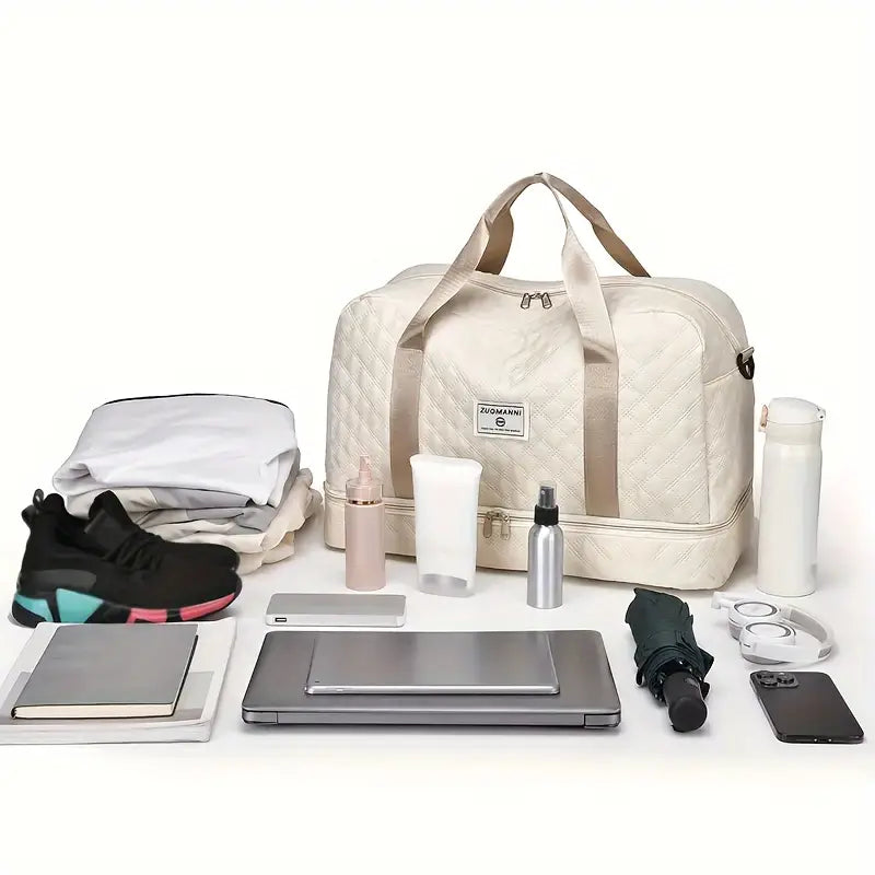 Luxury Large Capacity Duffel Bag – Versatile Shoulder & Crossbody Tote With Dual Side Pockets Free Shipping Best Place
