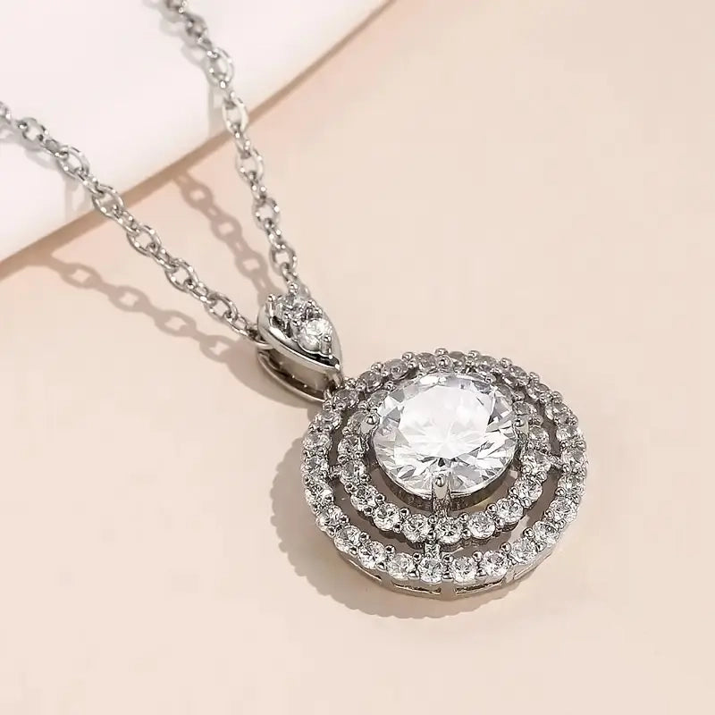 925 Silver Zirconium Oxide Collarbone Necklace Wide Range Of Sale Online