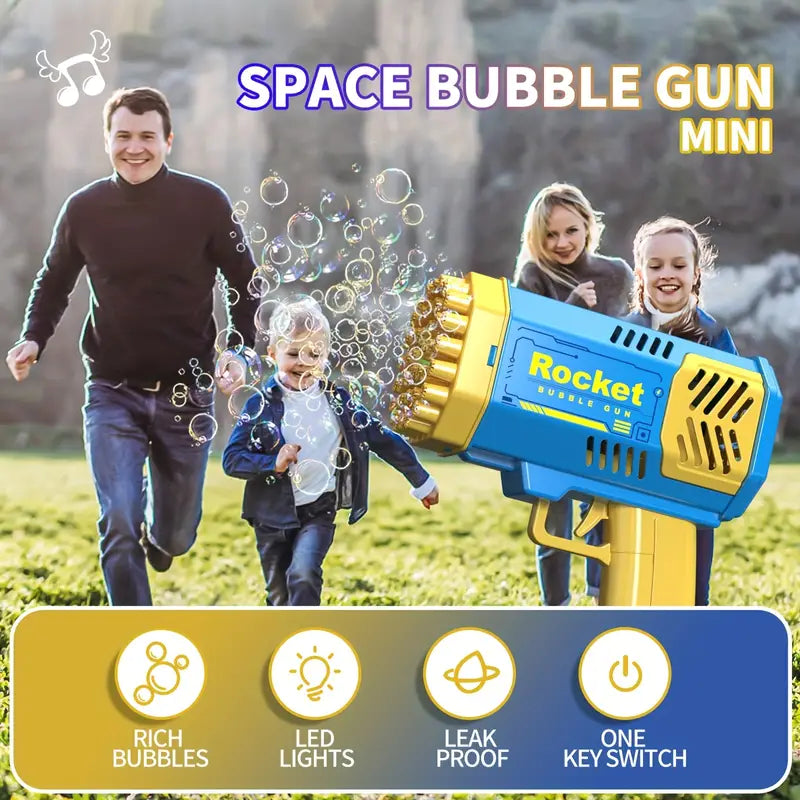 Portable Handheld Automatic Electric 40 Holes Rocket Launcher Bubble Gun with LED Light Outlet Footlocker Finishline