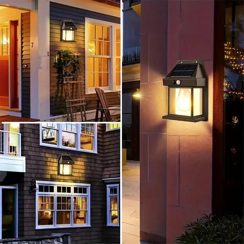 Solar-Powered Motion-Sensor Outdoor Wall Light Free Shipping Very Cheap